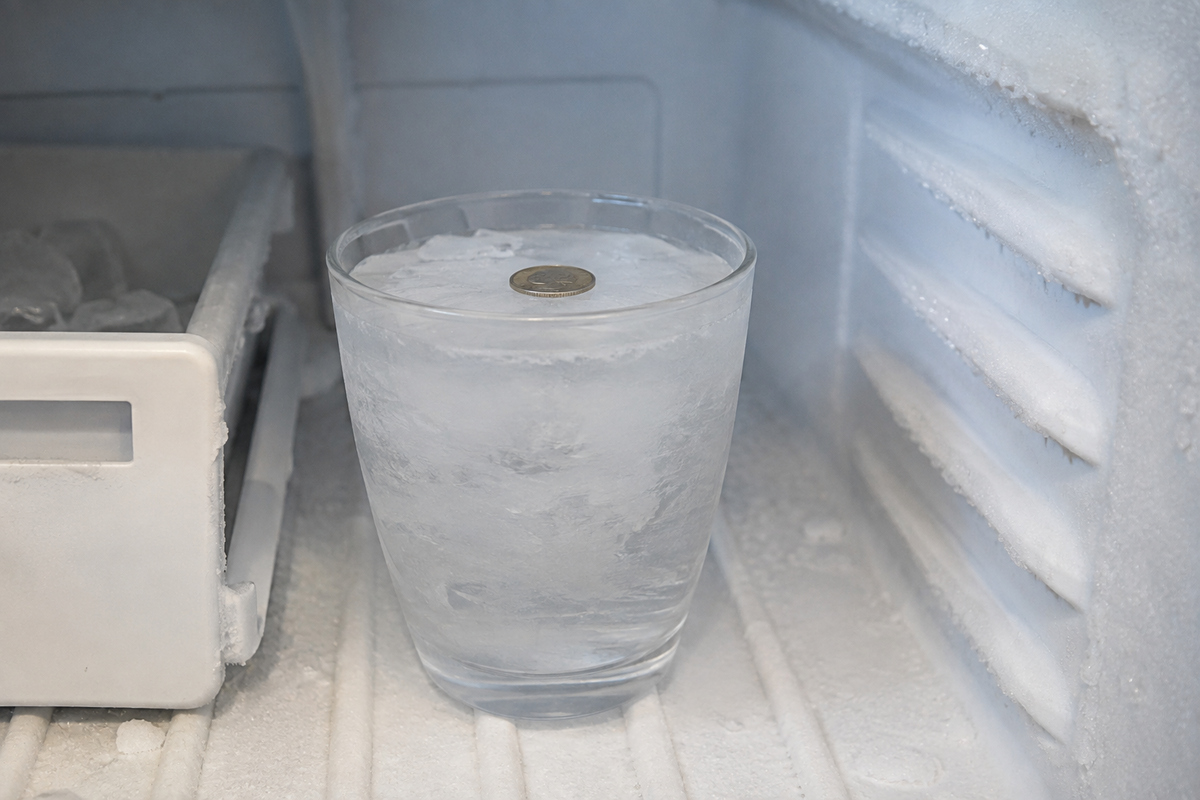 Trucco della moneta nel freezer per capire se è saltata la corrente durante le vacanze
